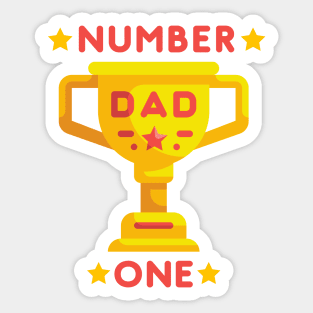 Number One Dad Sticker